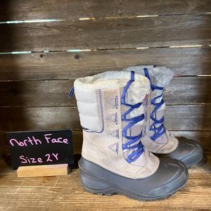 Kids North Face Shellista Lace II Gray Heat Seeker Waterproof Snow Boots Size‎ 2